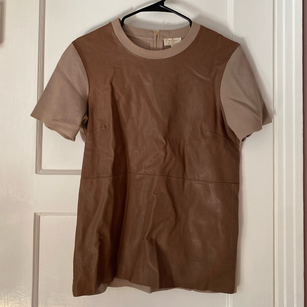 Kate Spade Brown Leather Top